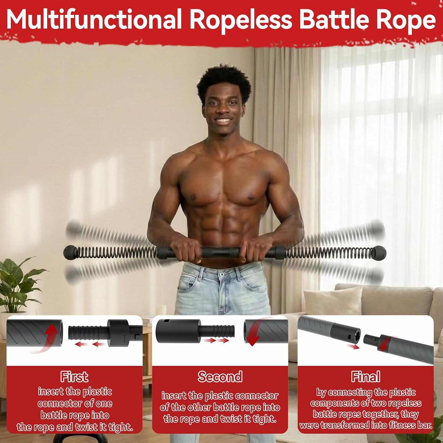Fitness Home Gym Equipment - Barra de Treino 2 em 1