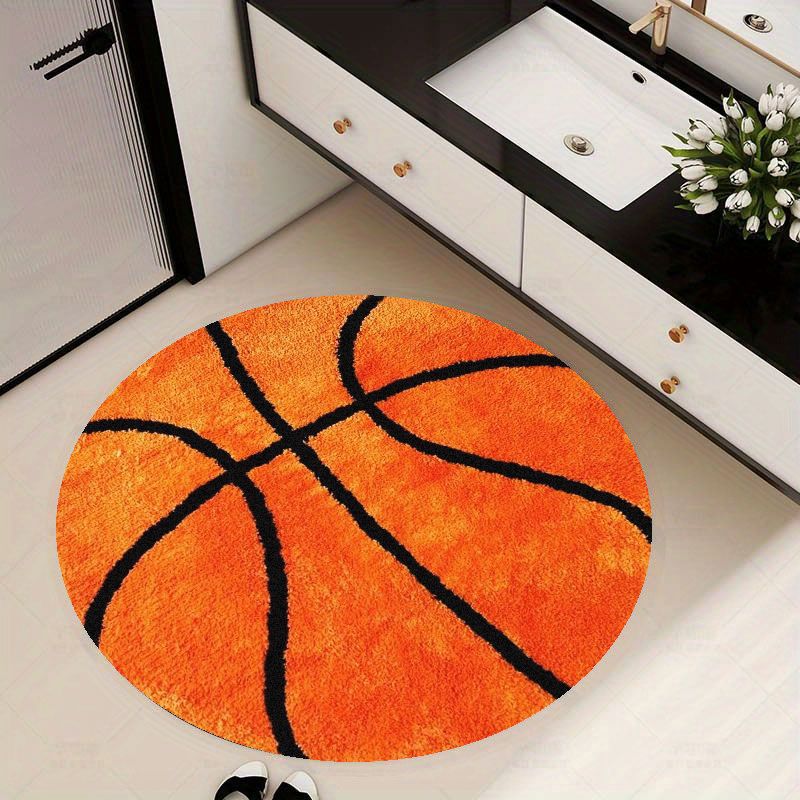 Home Gym Mma - Tapete Redondo com Estampa de Basquete,