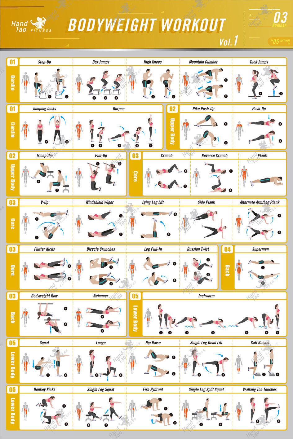 Home Gym Guide - Guia de exercícios com peso corporal,