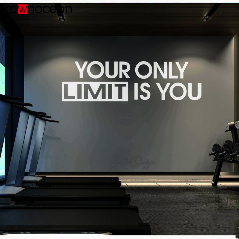 Home Gym Wallpaper - Seu único limite é você-adesivo de