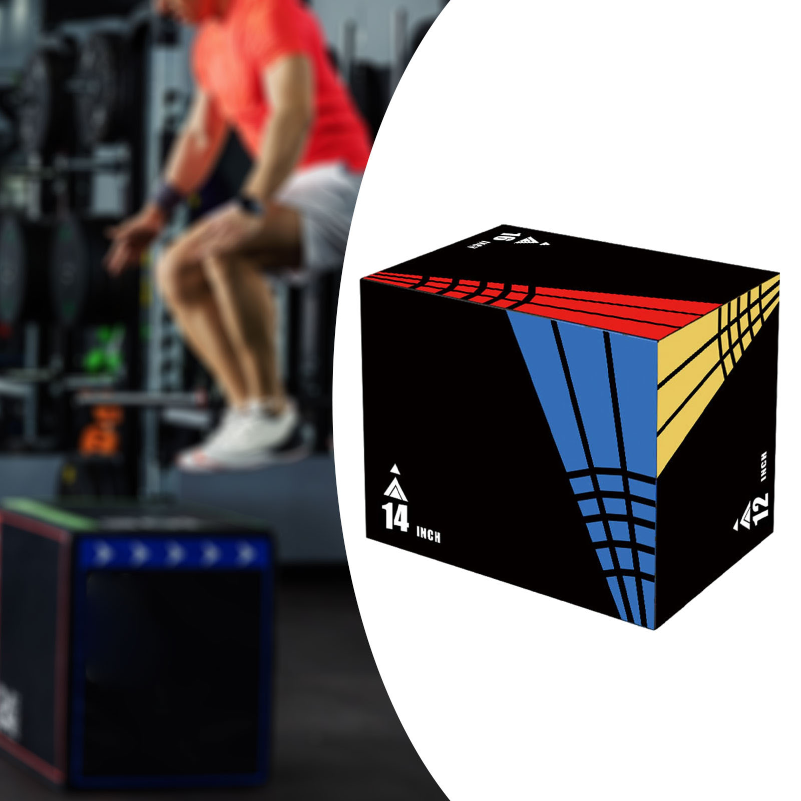 3-em-1 caixa de salto fotométr - Home Gym On Carpet avaliação e preço