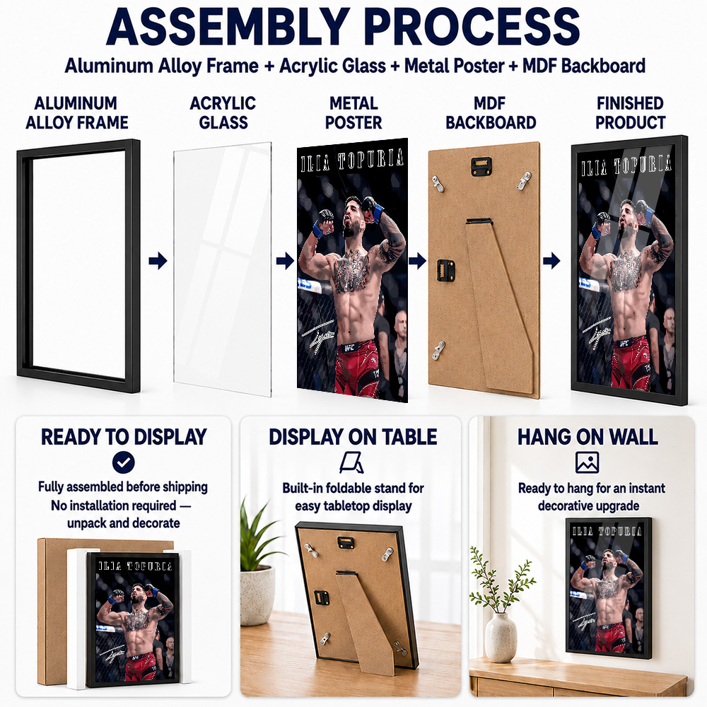 Pôster em Metal Emoldurado Ili - Home Gym Mma avaliação e preço