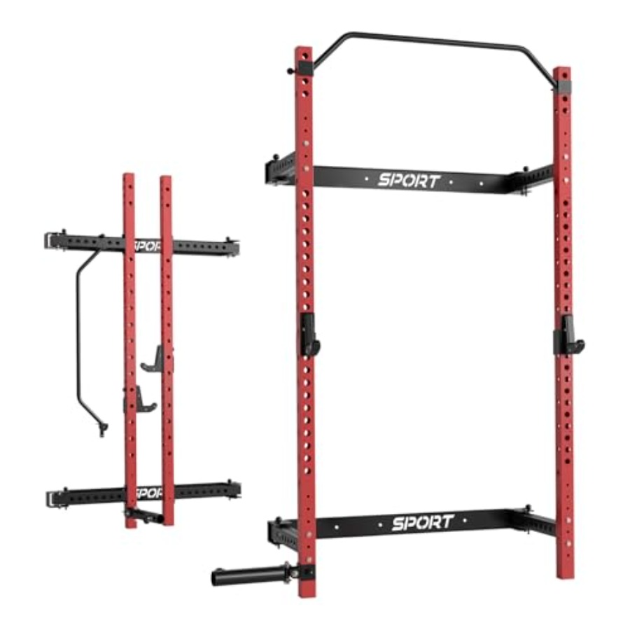 Suporte de agachamento dobráve - Home Gym Folding Rack avaliação e preço