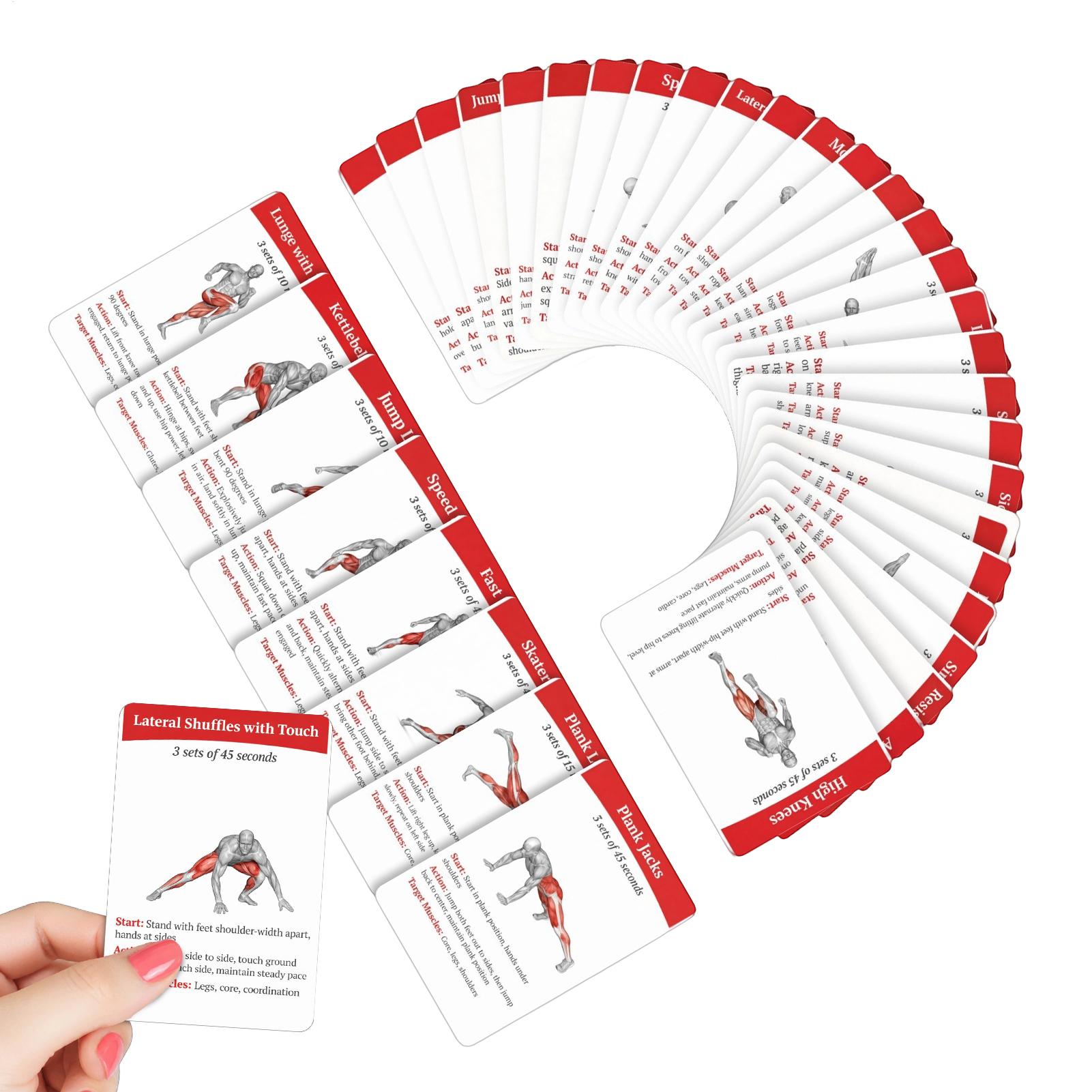 Cartões de Exercícios (36 Peça - Home Gym Guide avaliação e preço