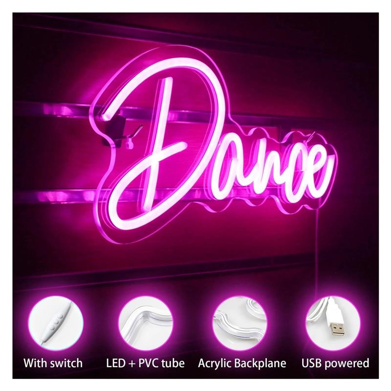 Letreiro Neon Dança Luz Rosa D - Home Gym Wallpaper avaliação e preço