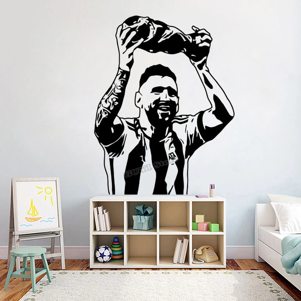 Messi adesivo de parede decalq - Home Gym Wallpaper avaliação e preço