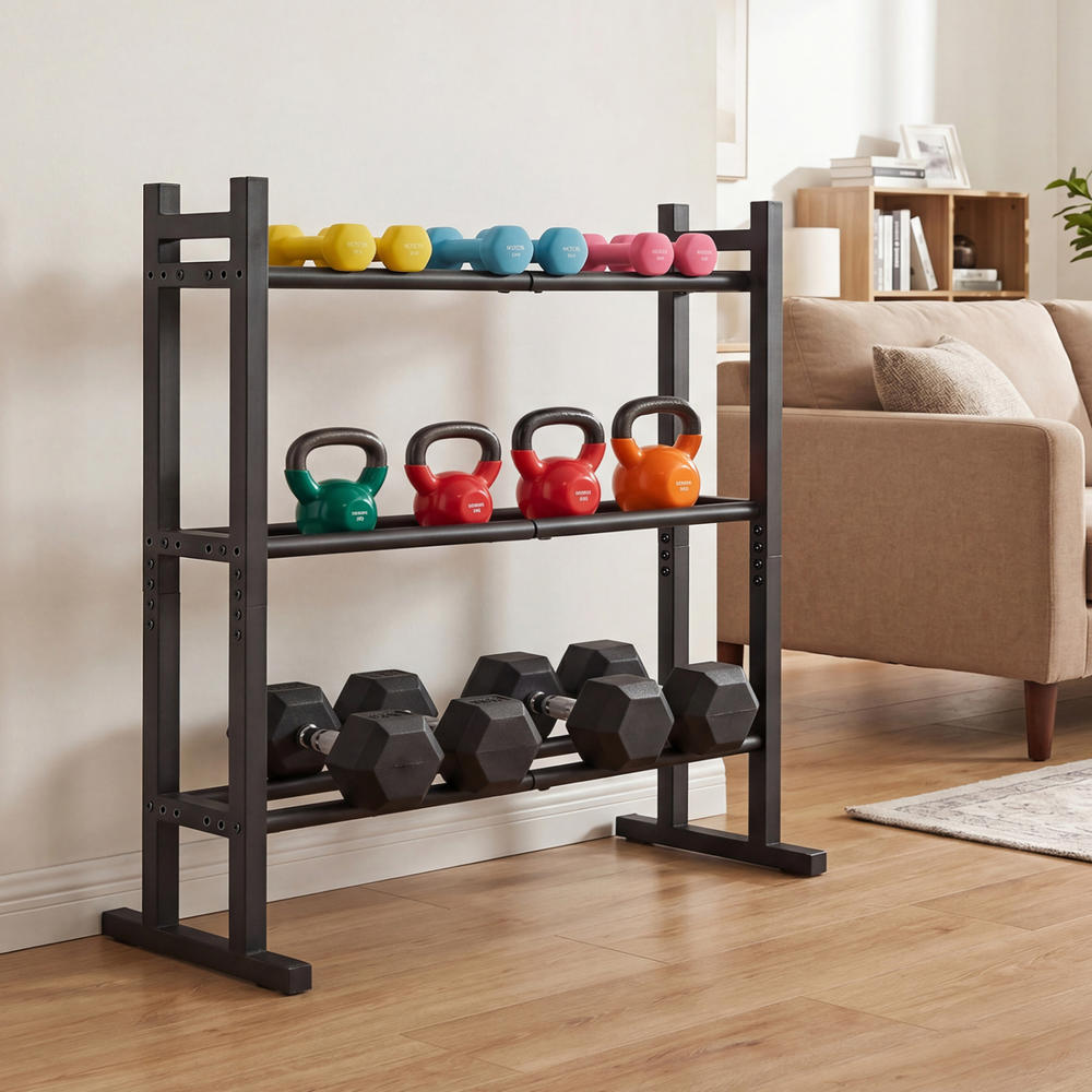Suporte para Halteres de 3 Nív - Fitness Home Gym Equipment avaliação e preço