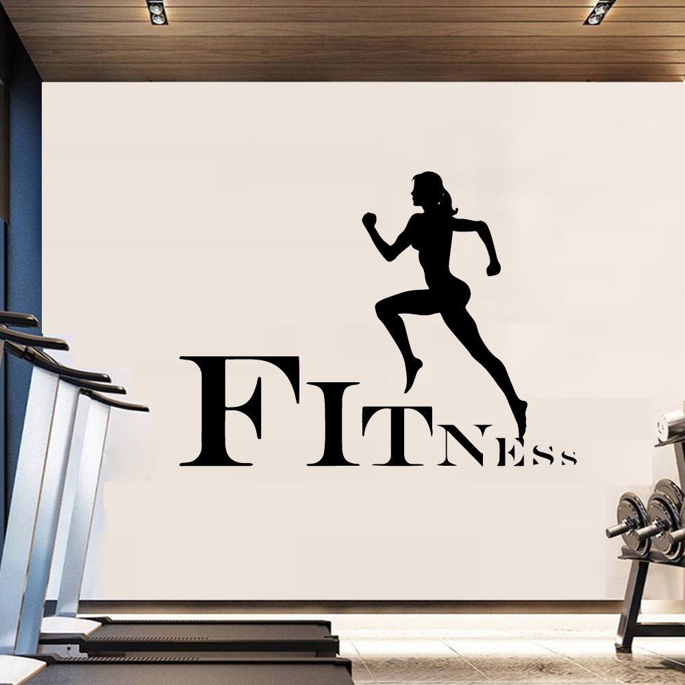 Colorido Fitness PVC Decalques - Home Gym Wallpaper avaliação e preço