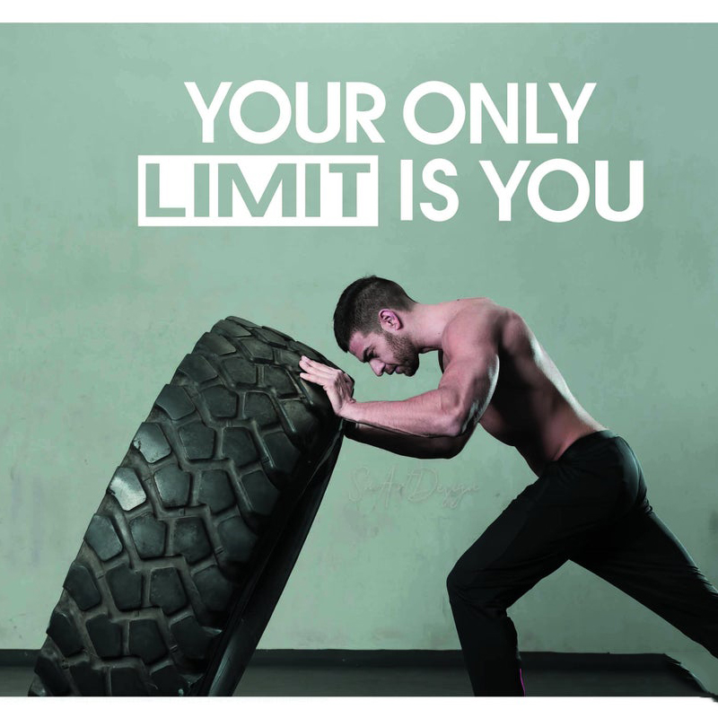 Seu único limite é você-adesiv - Home Gym Wallpaper avaliação e preço